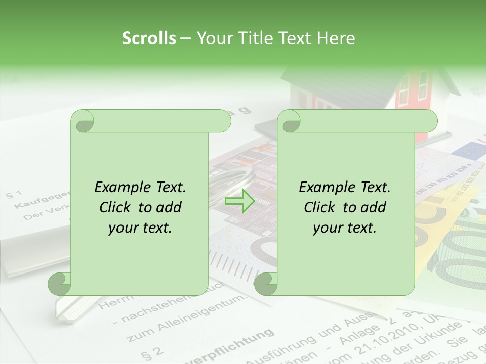 Verkaufen Hauskauf Notar PowerPoint Template