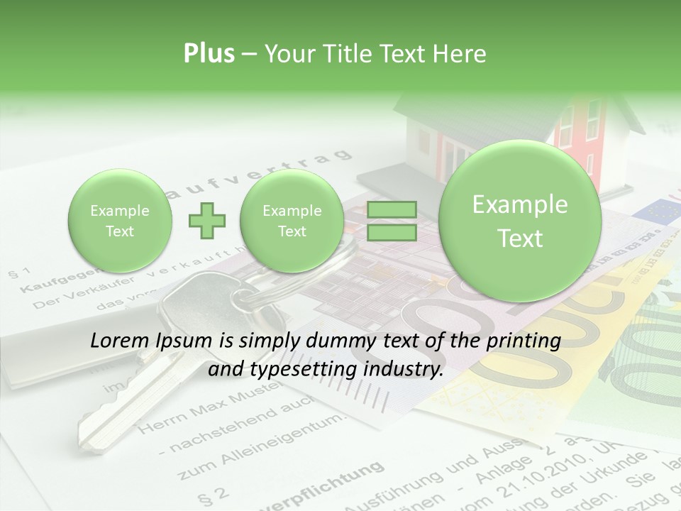Verkaufen Hauskauf Notar PowerPoint Template