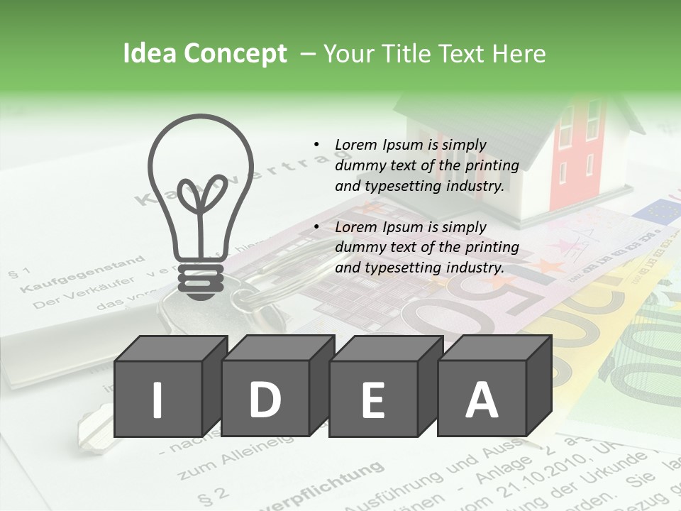 Verkaufen Hauskauf Notar PowerPoint Template