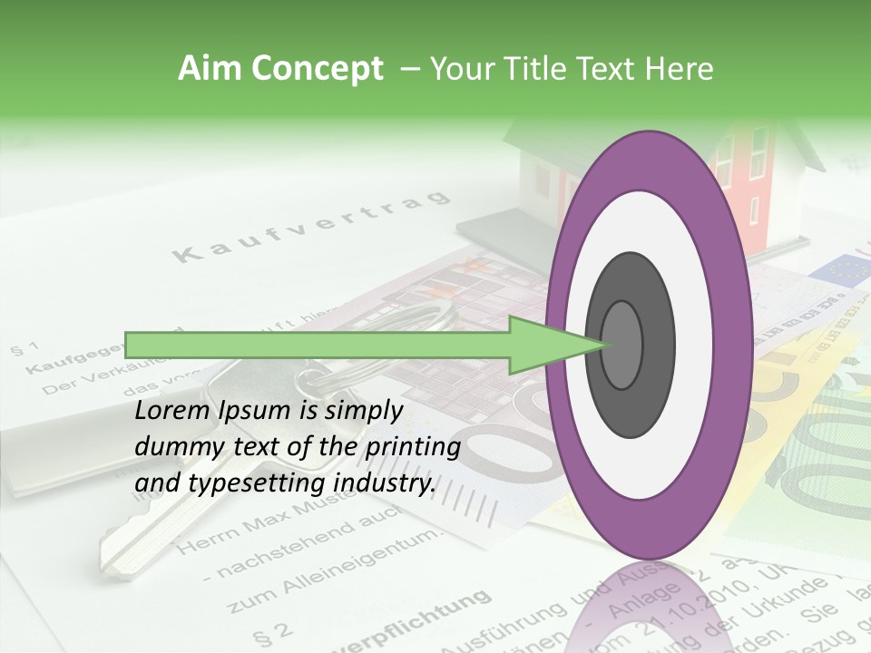 Verkaufen Hauskauf Notar PowerPoint Template