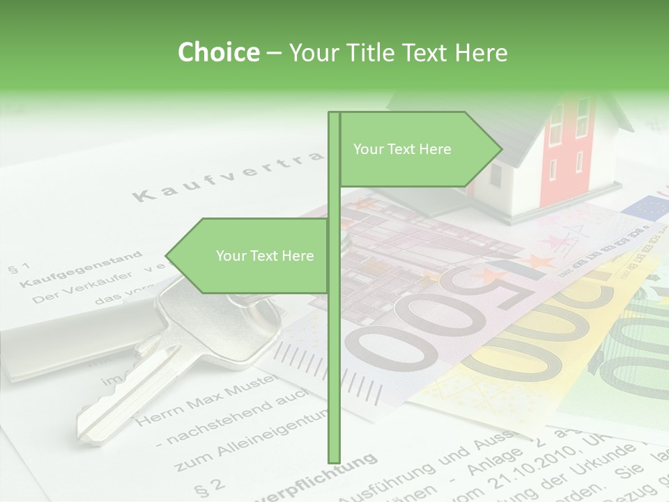 Verkaufen Hauskauf Notar PowerPoint Template