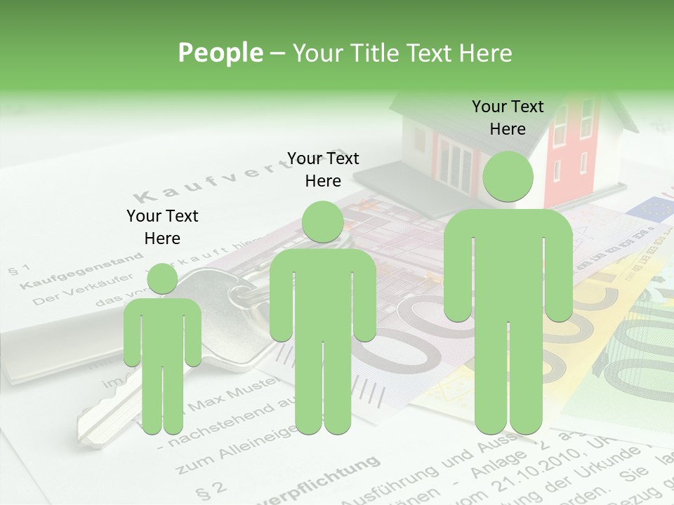 Verkaufen Hauskauf Notar PowerPoint Template