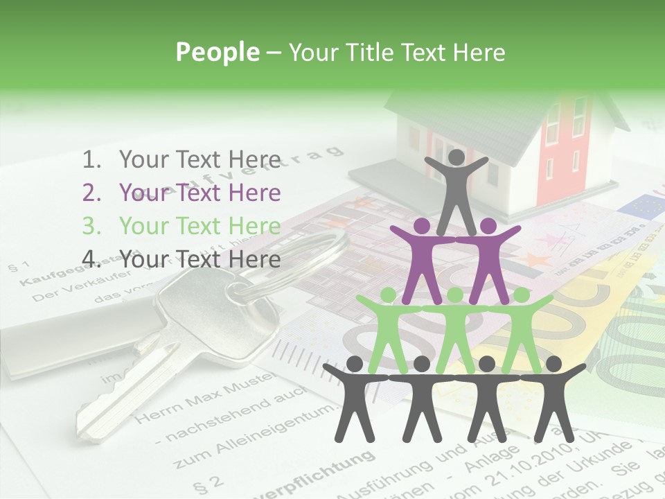 Verkaufen Hauskauf Notar PowerPoint Template