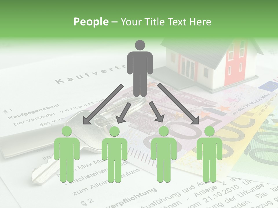 Verkaufen Hauskauf Notar PowerPoint Template