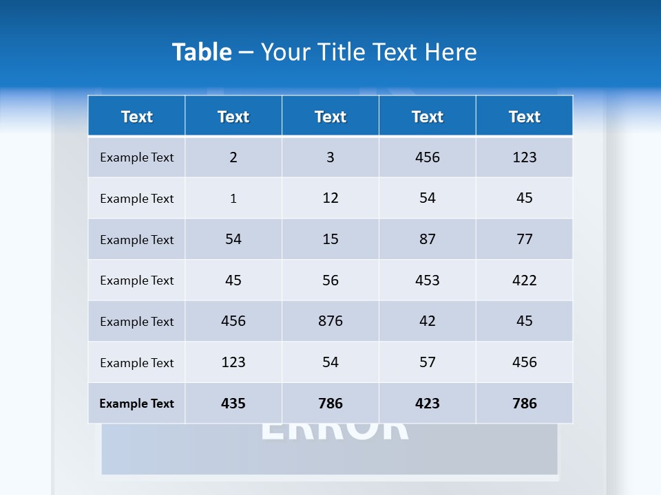 Error Development Process PowerPoint Template