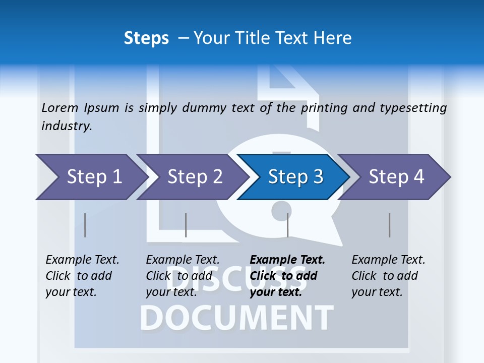 Blue Process Call Out PowerPoint Template