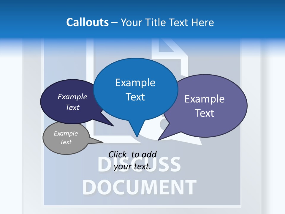 Blue Process Call Out PowerPoint Template