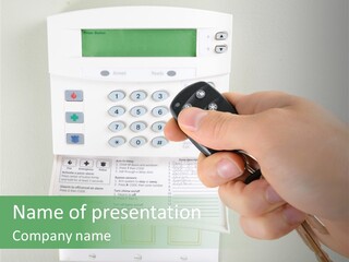 Unlock Security System Alarm PowerPoint Template