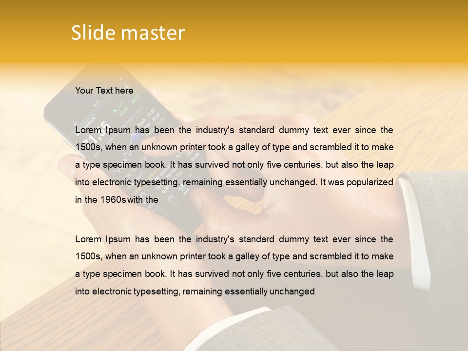 Anfassen Lesen Anzug PowerPoint Template