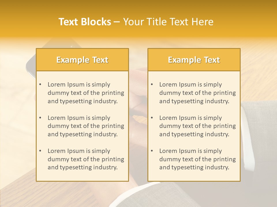 Anfassen Lesen Anzug PowerPoint Template