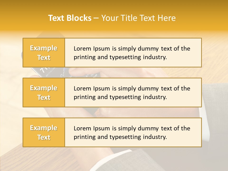 Anfassen Lesen Anzug PowerPoint Template