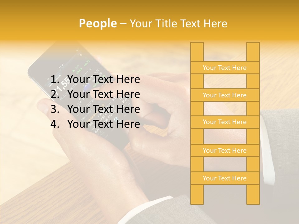 Anfassen Lesen Anzug PowerPoint Template