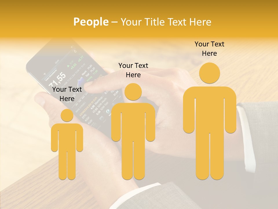 Anfassen Lesen Anzug PowerPoint Template