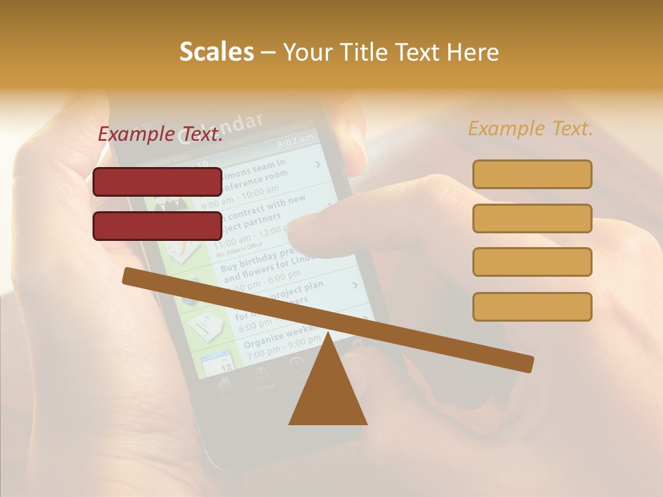 Schedule Finger Trading PowerPoint Template