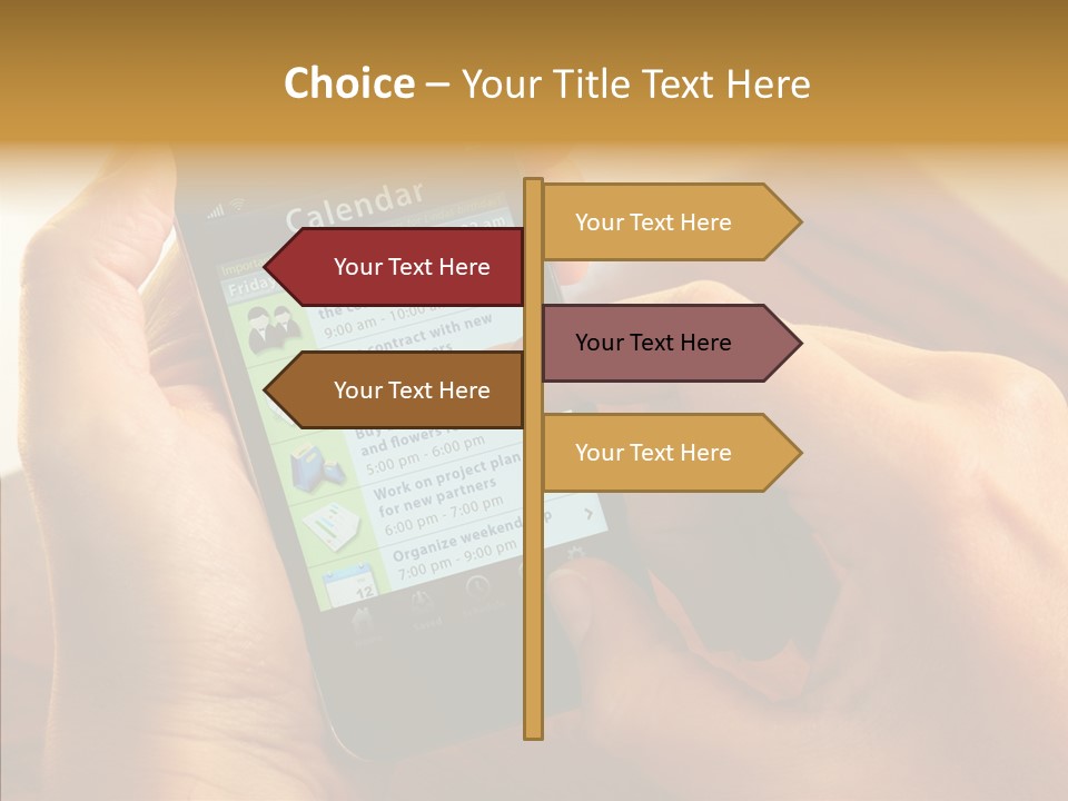 Schedule Finger Trading PowerPoint Template