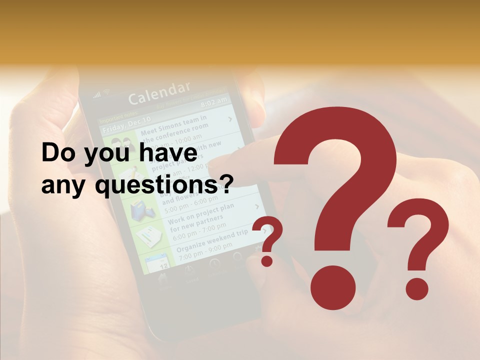 Schedule Finger Trading PowerPoint Template