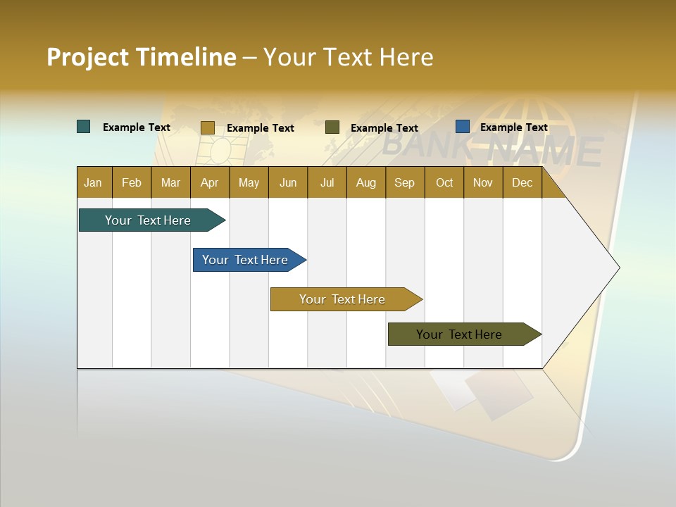 Card Banking Golden PowerPoint Template