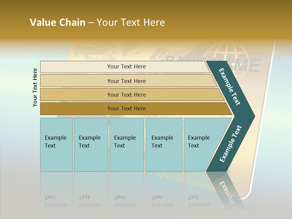 Card Banking Golden PowerPoint Template
