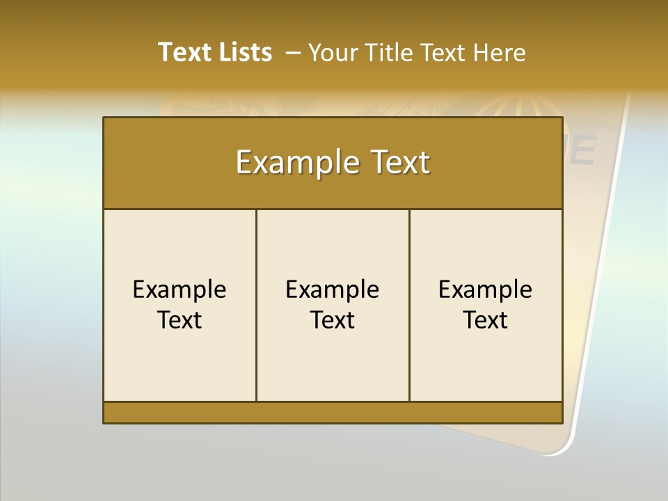 Card Banking Golden PowerPoint Template