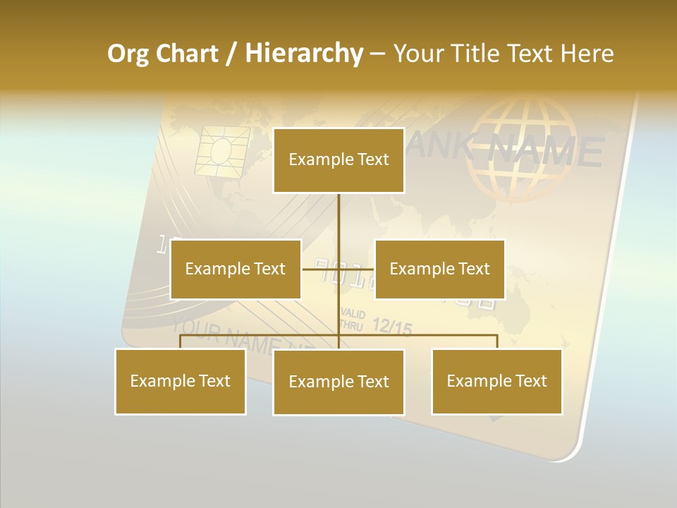 Card Banking Golden PowerPoint Template