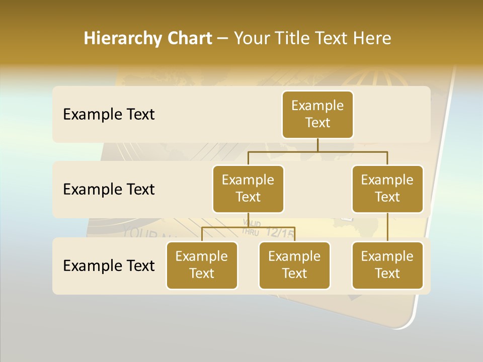 Card Banking Golden PowerPoint Template