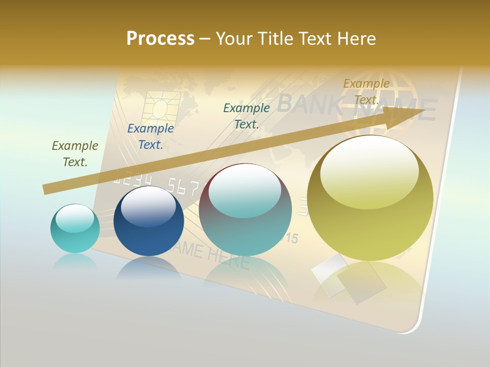 Card Banking Golden PowerPoint Template