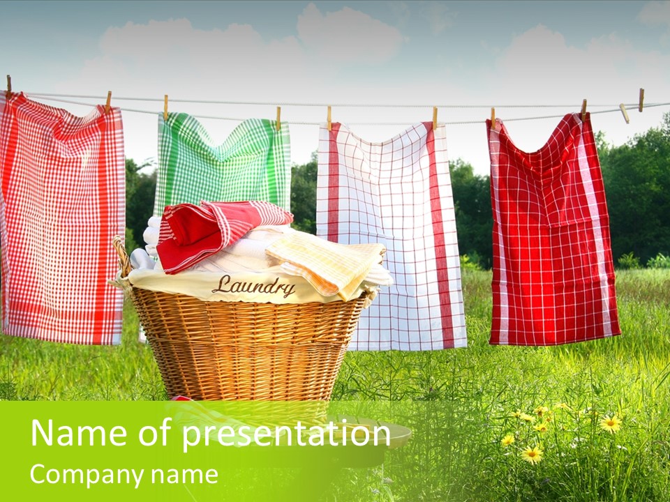 Basket Hanging Cord PowerPoint Template