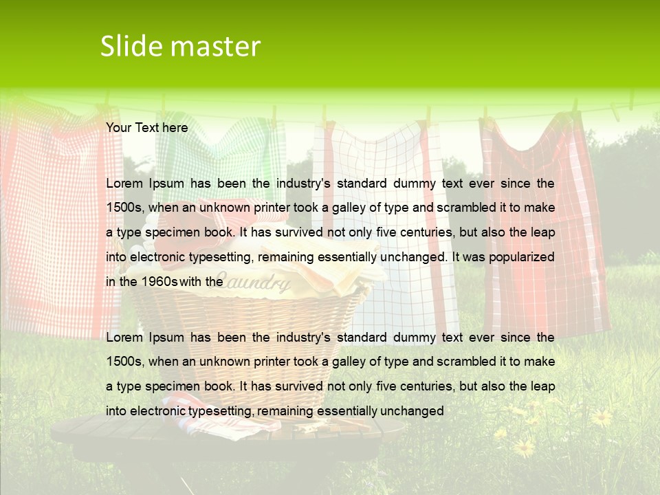 Basket Hanging Cord PowerPoint Template