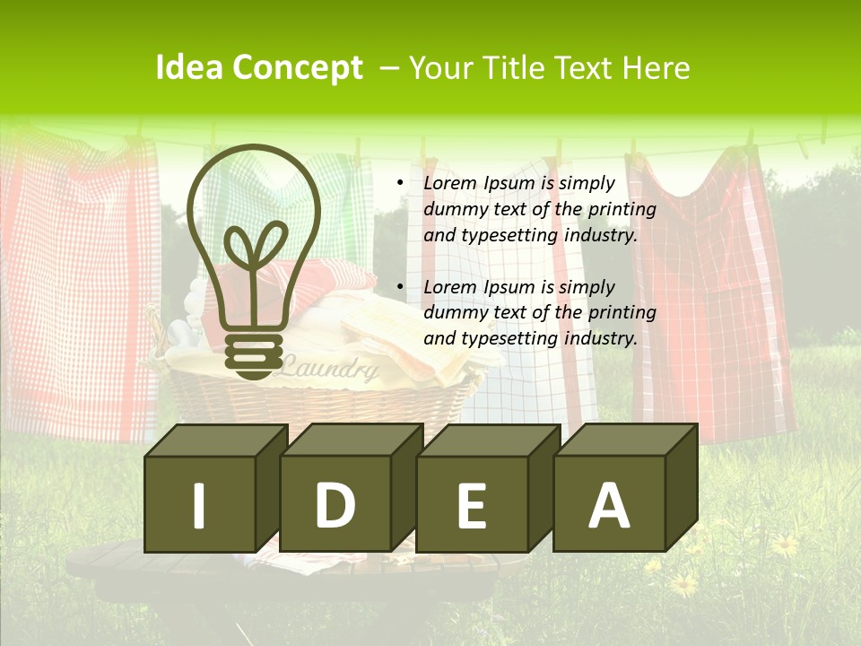 Basket Hanging Cord PowerPoint Template