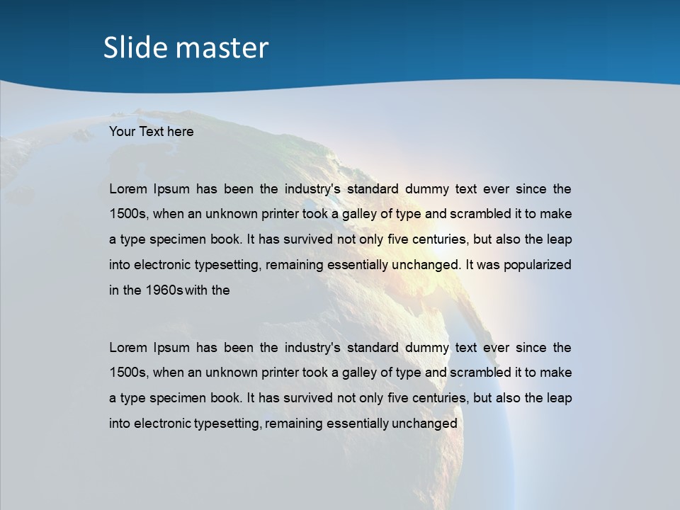Horizon Sunset Space PowerPoint Template