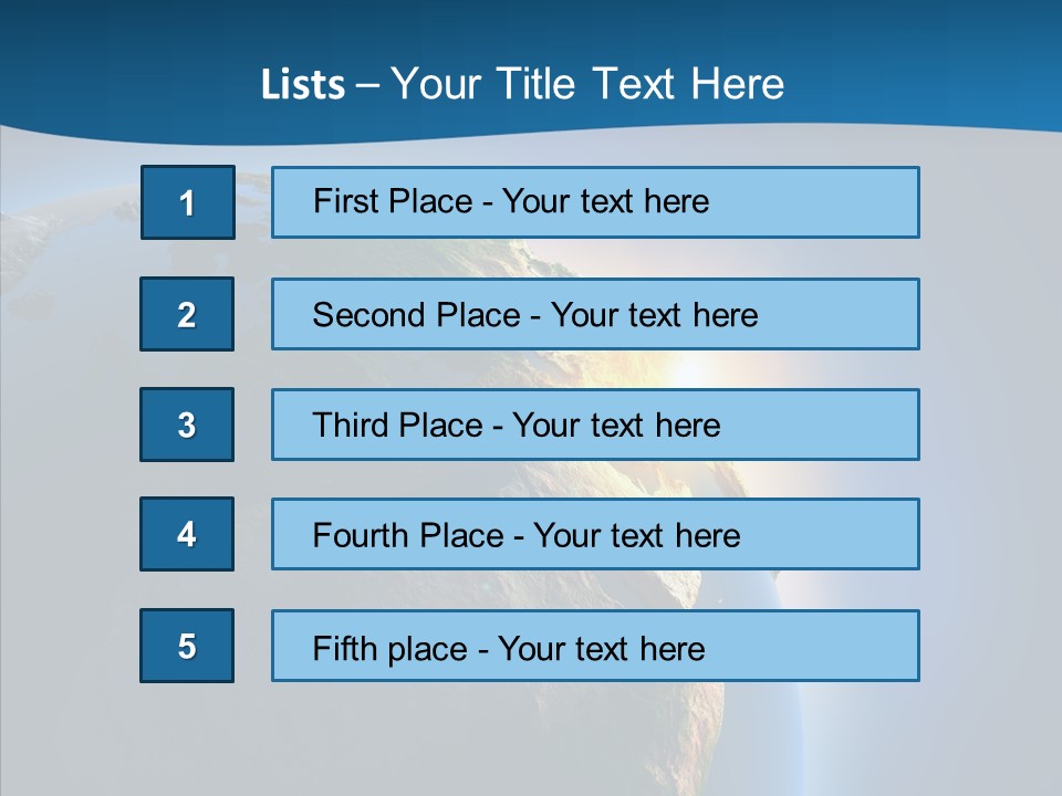 Horizon Sunset Space PowerPoint Template