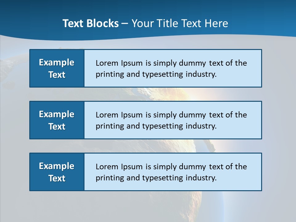 Horizon Sunset Space PowerPoint Template