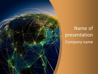 Globe Navigate Communication PowerPoint Template