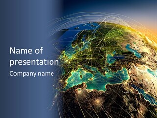 Continent Net Geography PowerPoint Template