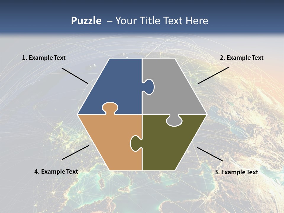 Continent Net Geography PowerPoint Template