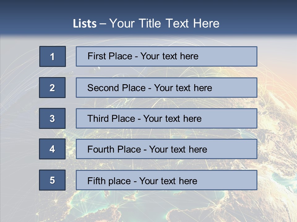 Continent Net Geography PowerPoint Template