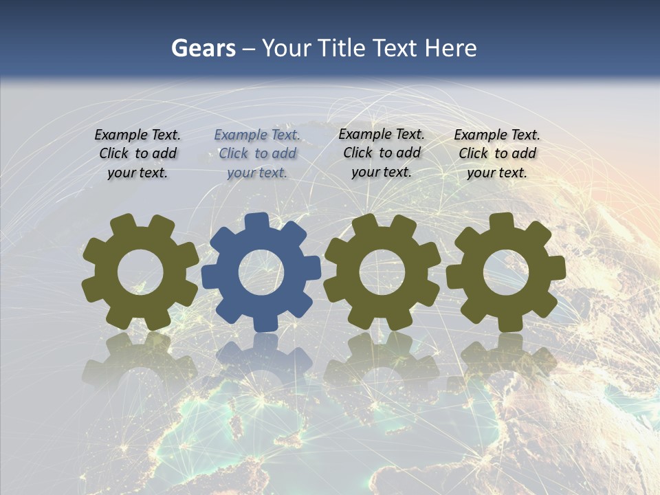 Continent Net Geography PowerPoint Template