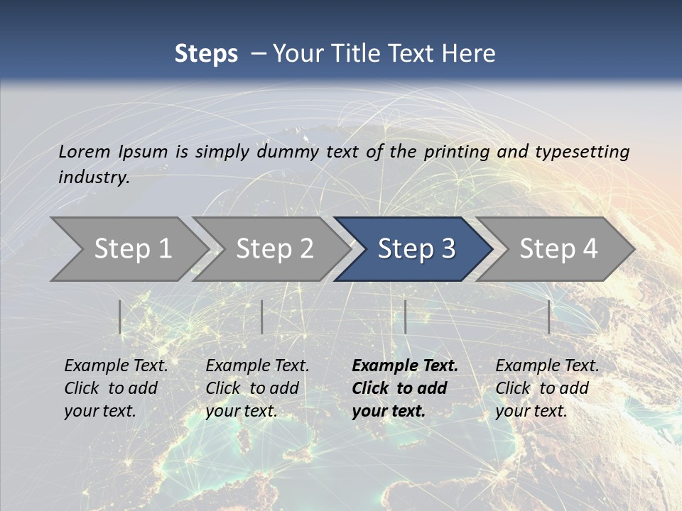 Continent Net Geography PowerPoint Template
