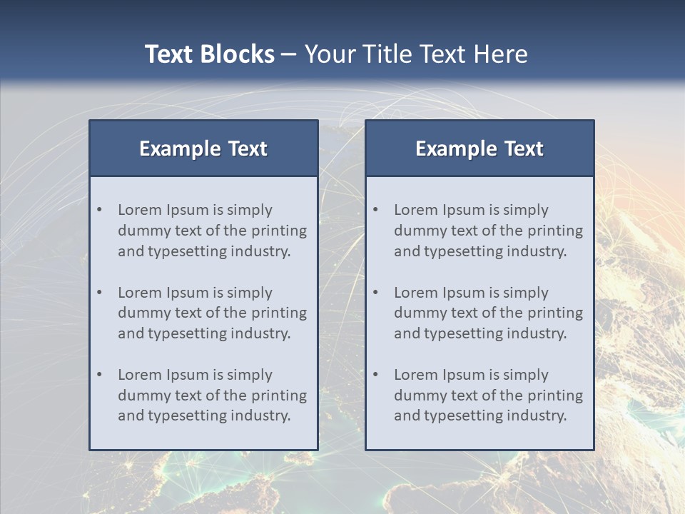 Continent Net Geography PowerPoint Template