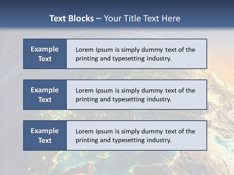 Continent Net Geography PowerPoint Template