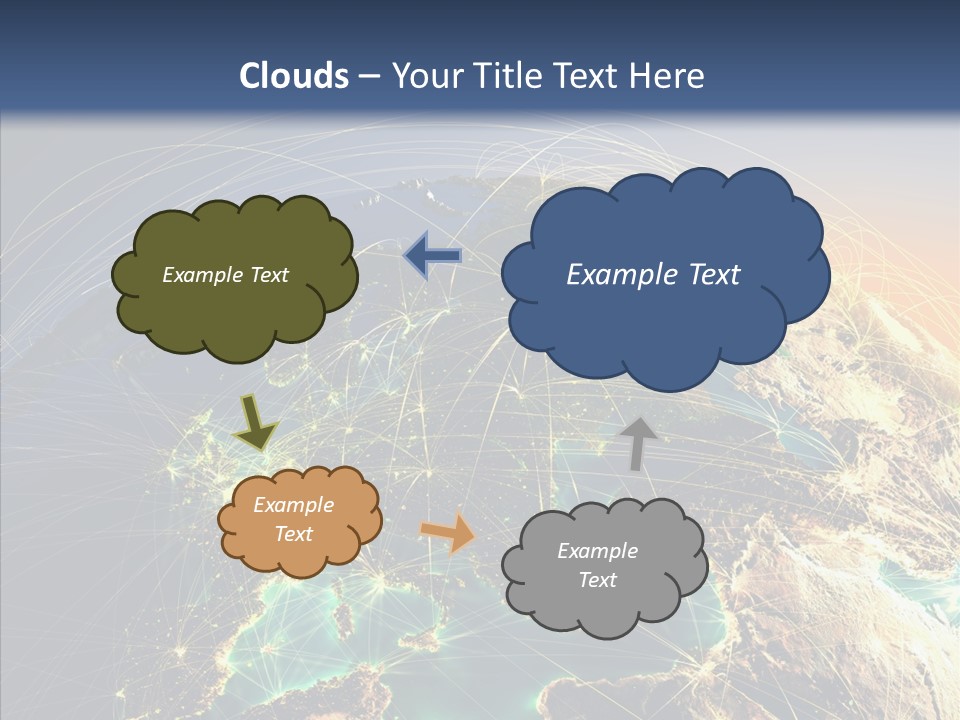 Continent Net Geography PowerPoint Template