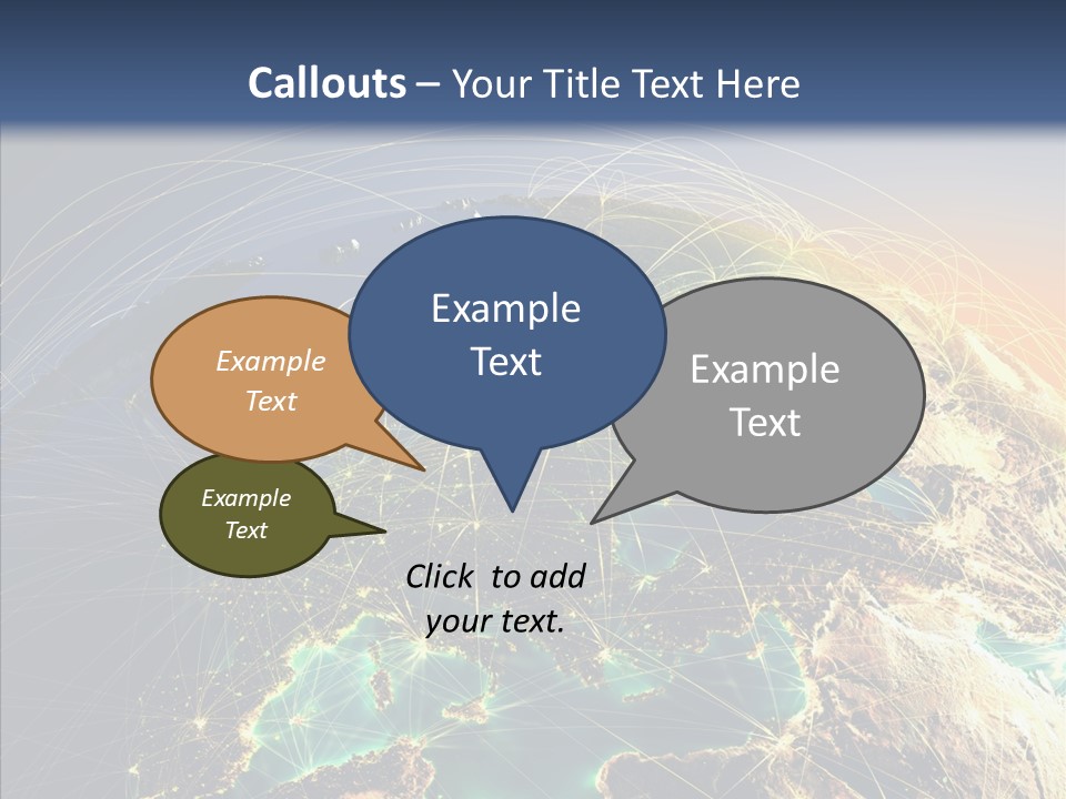 Continent Net Geography PowerPoint Template