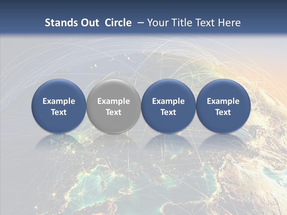 Continent Net Geography PowerPoint Template
