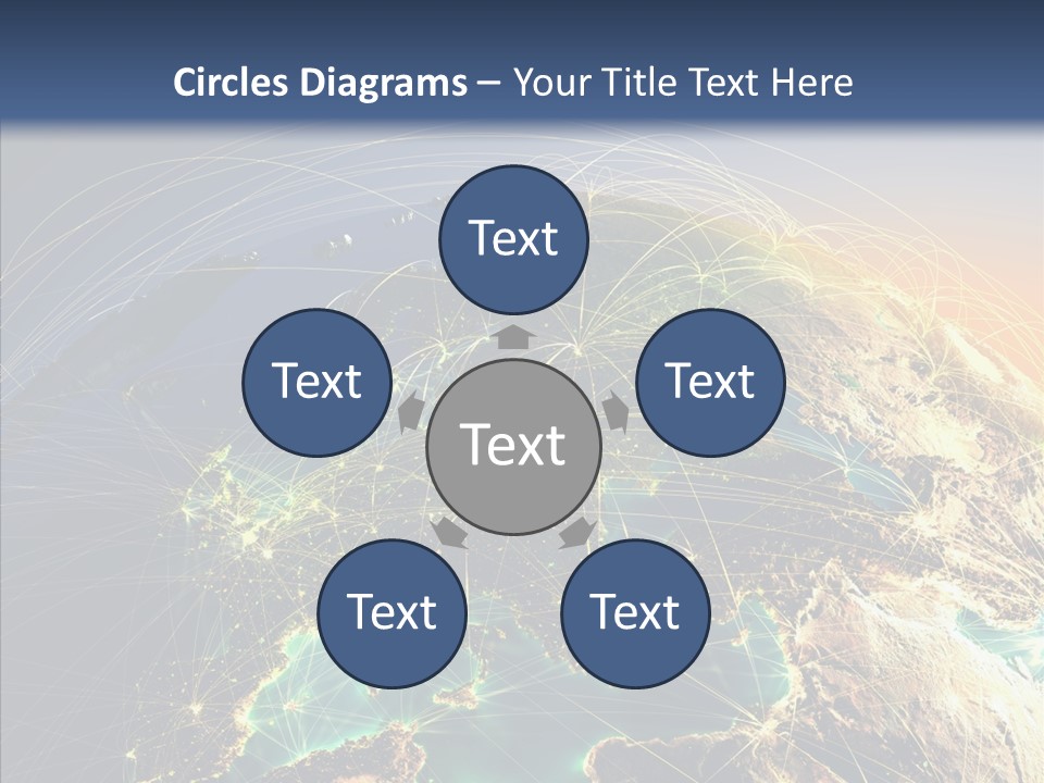 Continent Net Geography PowerPoint Template