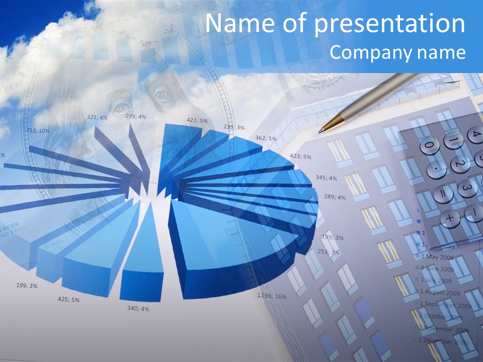 Stock Earnings Statistical PowerPoint Template