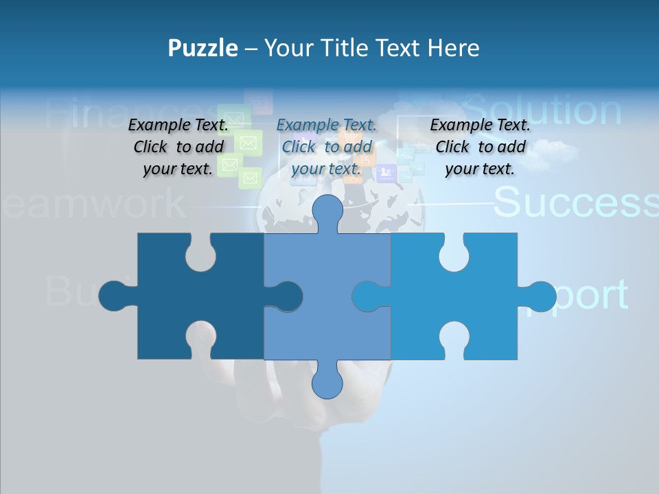 Heart Life Blue PowerPoint Template