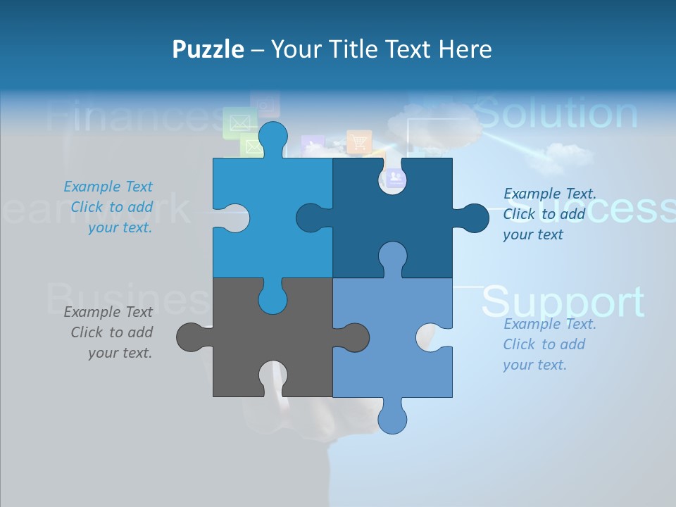 Heart Life Blue PowerPoint Template