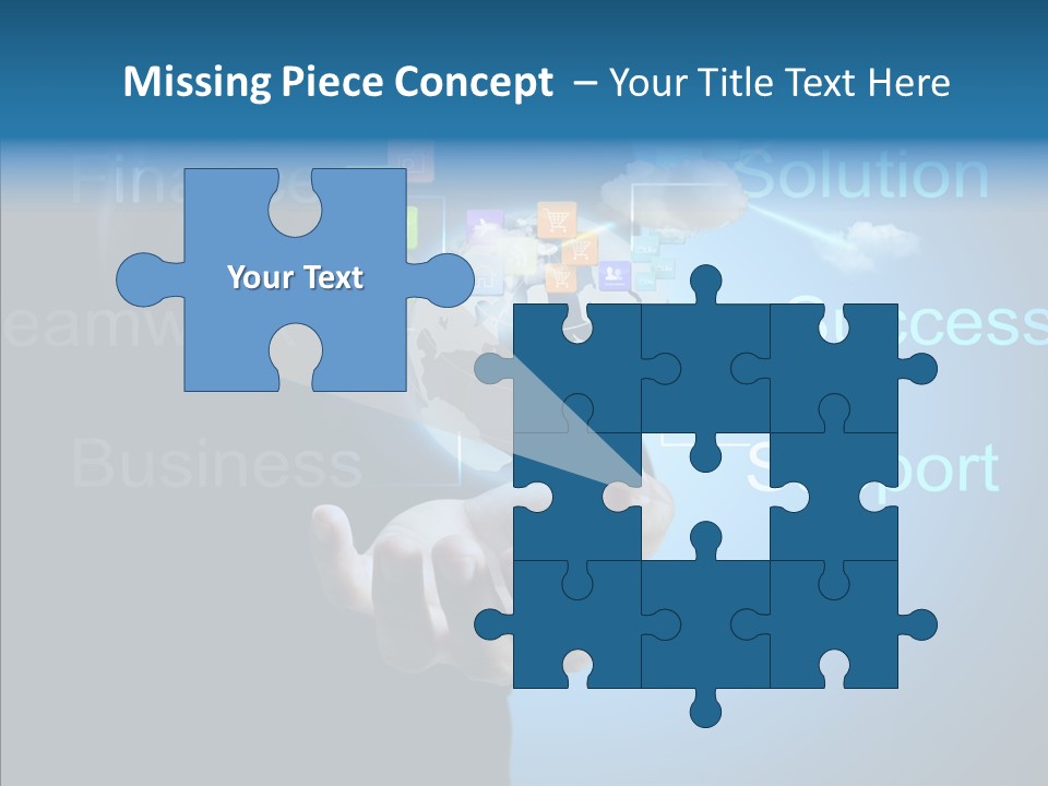 Heart Life Blue PowerPoint Template