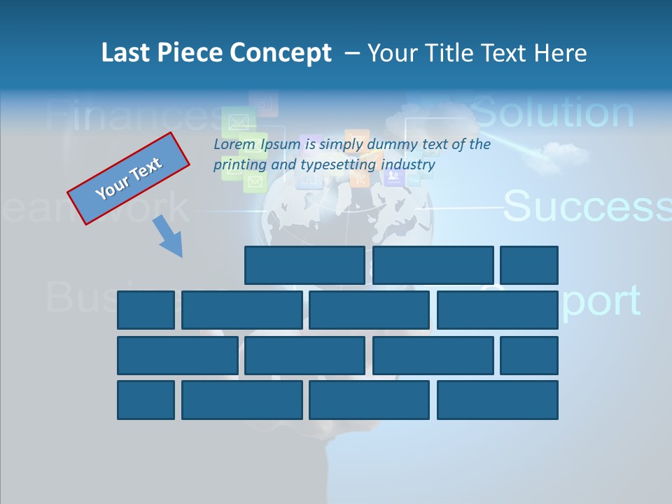 Heart Life Blue PowerPoint Template