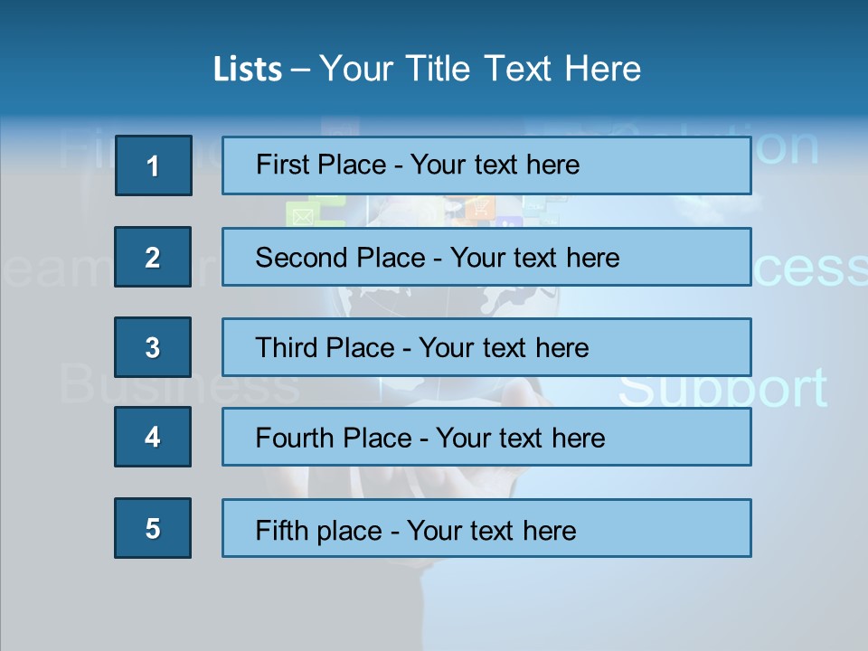 Heart Life Blue PowerPoint Template